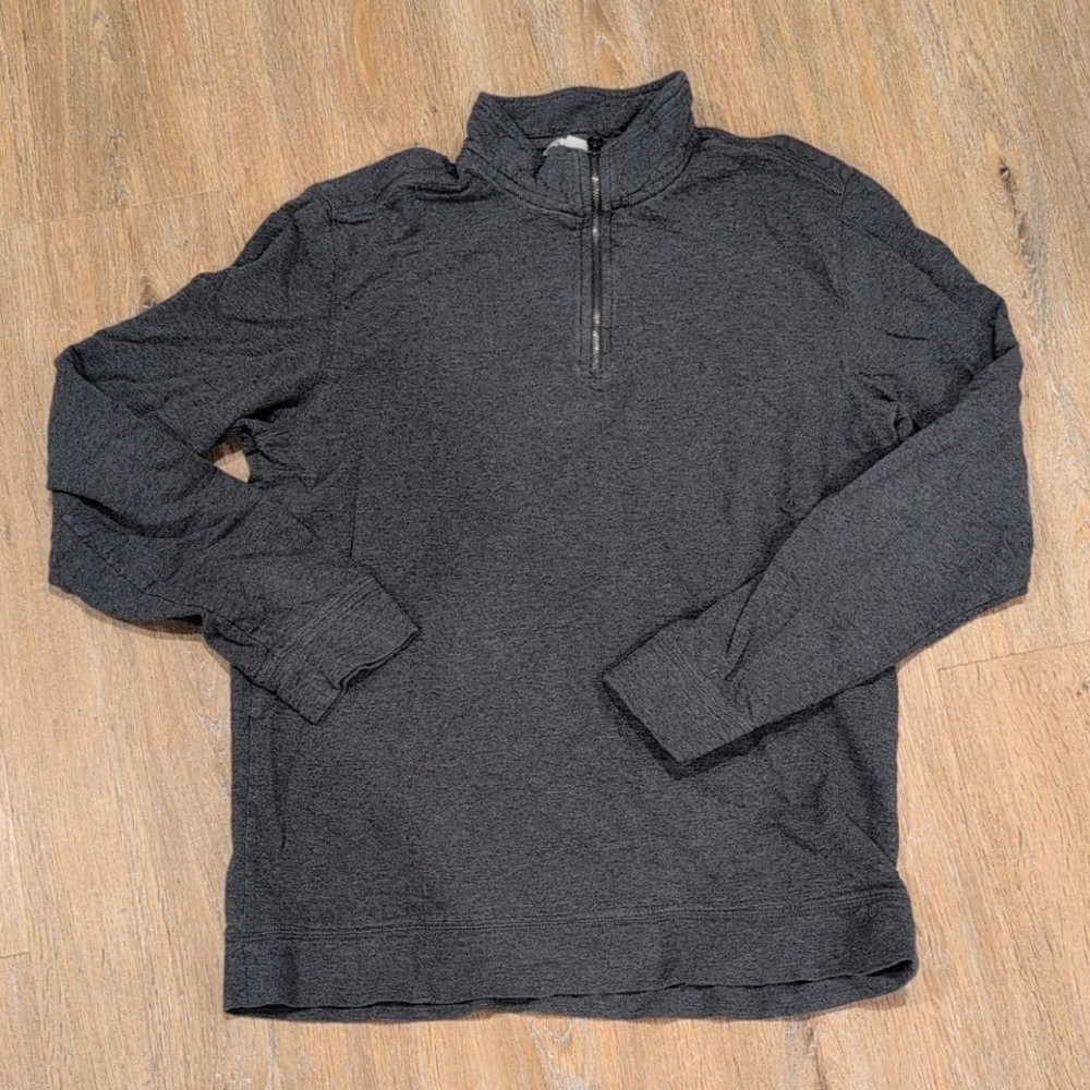 Calvin Klein Gray Cotton Pullover Quarter Zip